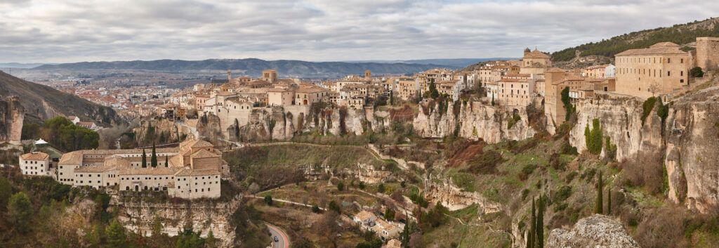 Cuenca picturesque panoramic view. Rey viewpoint. Castilla La Mancha. Spain